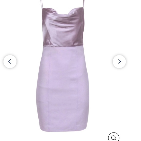 Cinq A Sept - Lavender Silk Paneled Cowlneck "Karina" Dress - Picture 2 of 4